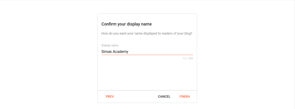 How To Create A Blogspot Website (Step-By-Step Guide) Displaying Name Setup Blogger Onboarding